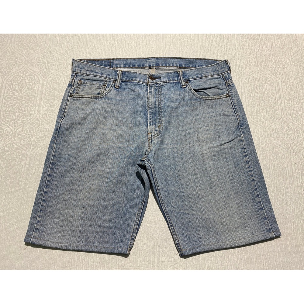 Levi's 569 Jean Shorts Men's 36×11 Blue Hemmed Denim Jorts Light Wash